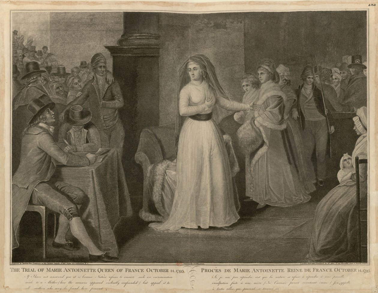 Proces s Marií Antoinettou, královnou Francie, 14. října 1793. od Domenico Pellegrini