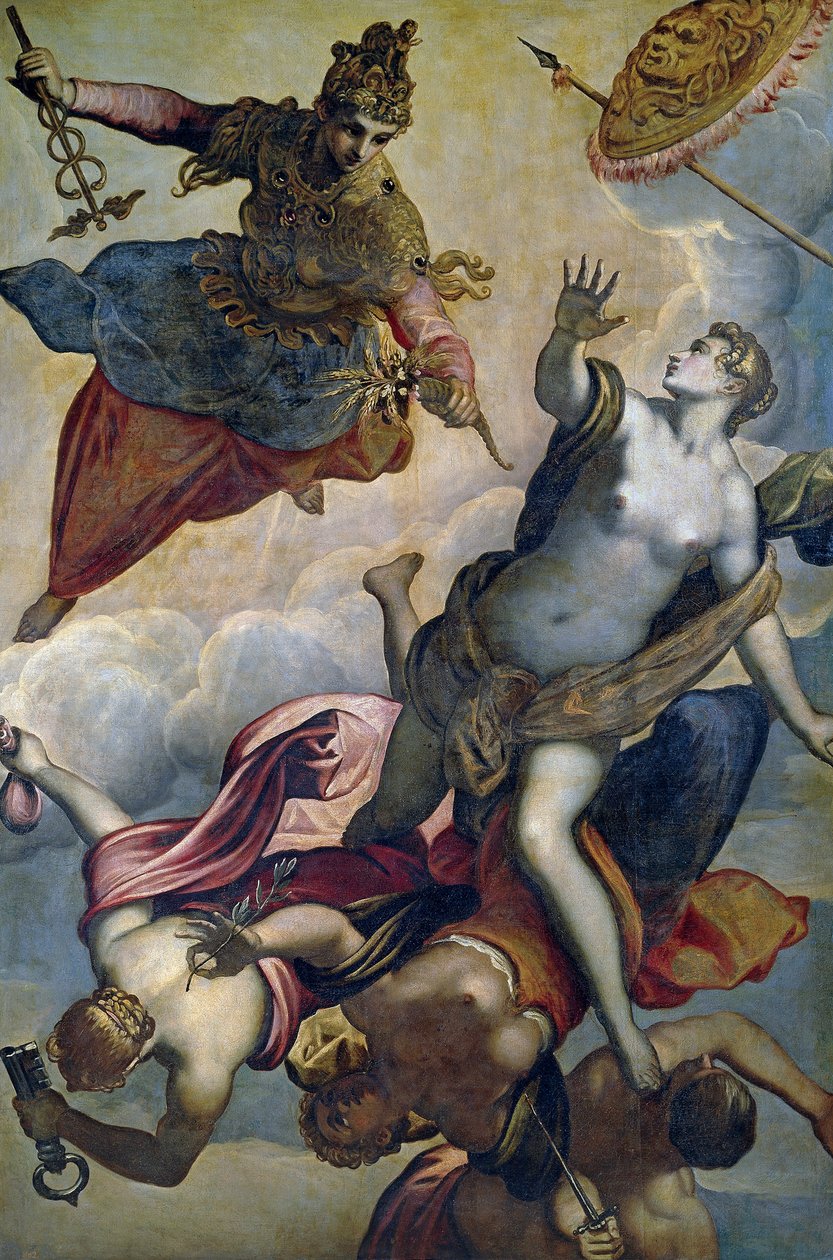 "" Allegorie de la prosperite "" (Prosperita) Obraz Domenica Tintoretto dit le Tintoret (1560-1635) Konec 16. století Rozměr 207x140 cm Muzeum Prado, Madrid od Domenico Robusti Tintoretto