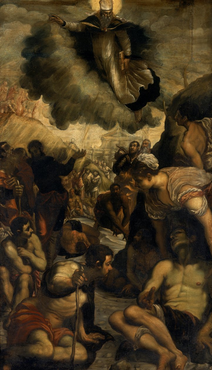 Svatý Augustin uzdravující zmrzačené, kolem roku 1549 od Domenico Robusti Tintoretto