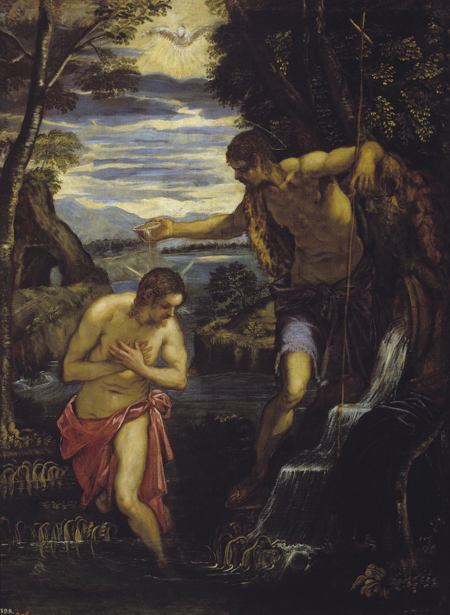 Křest Kristův od Domenico Robusti Tintoretto