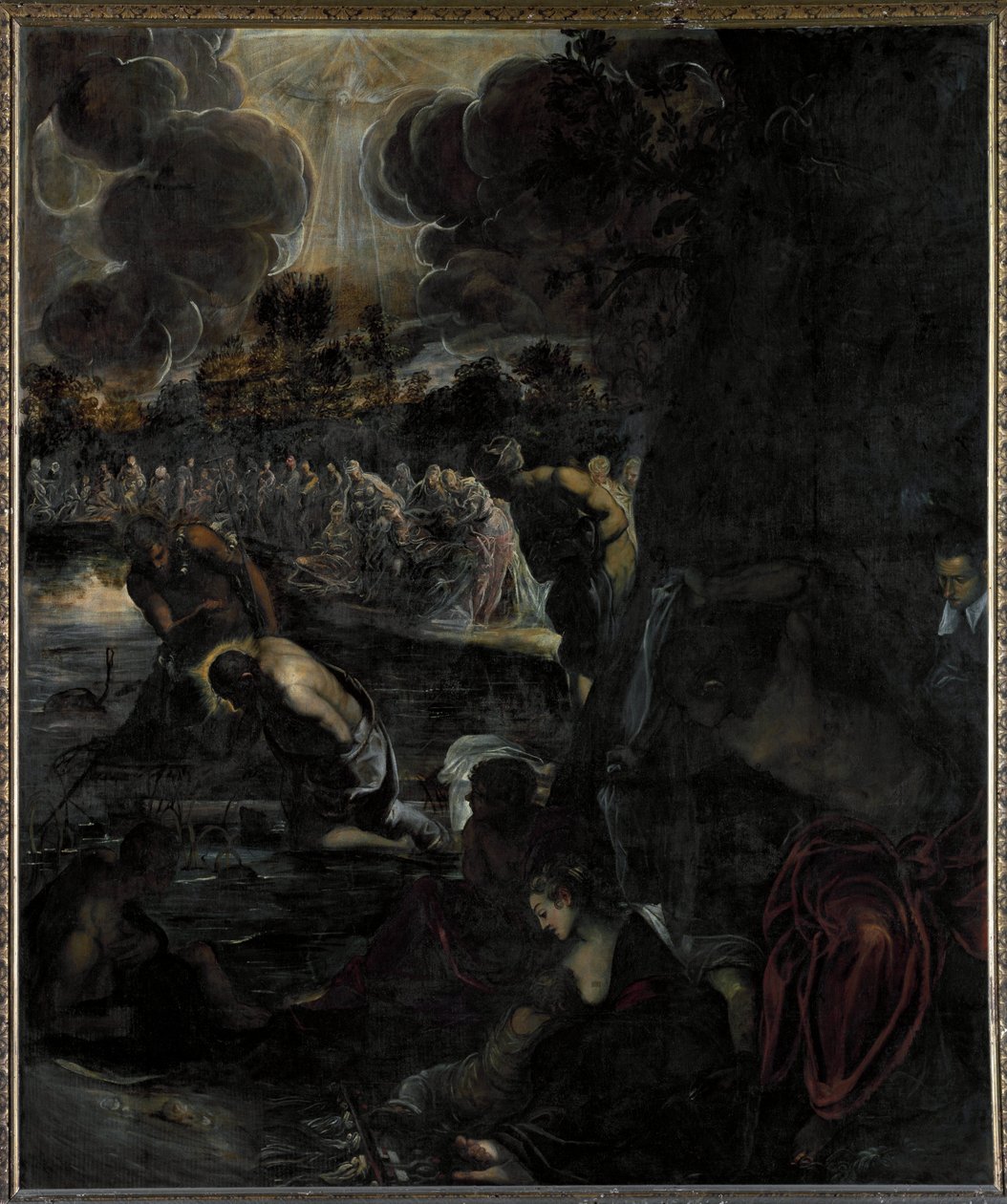 Křest Kristův - Olej na plátně od Domenico Robusti Tintoretto