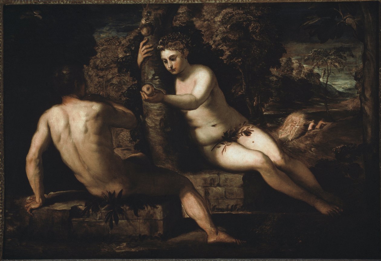 Prvotní hřích - Malování od Domenico Robusti Tintoretto