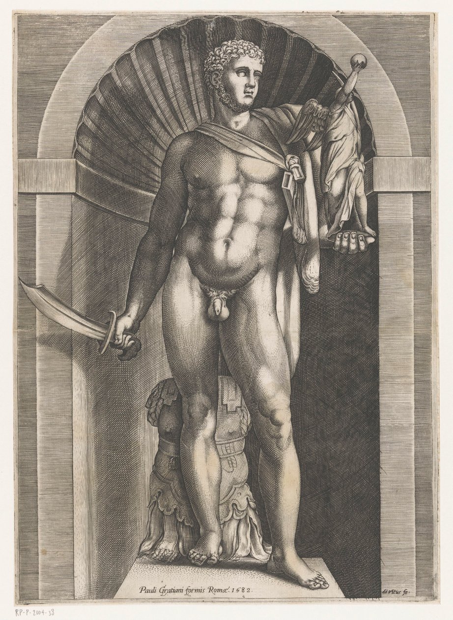Socha válečníka Speculum Romanae Magnificentiae (název série) od Domenico Vito