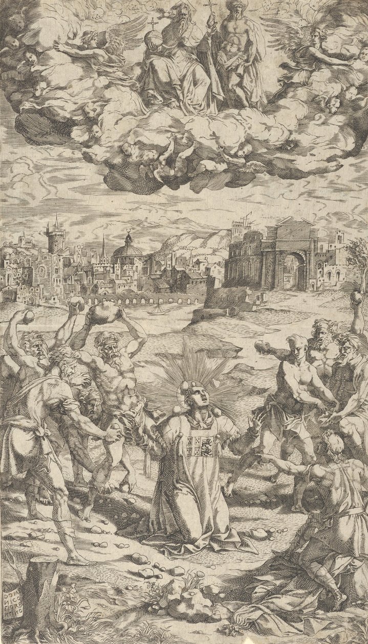 Kamenování svatého Štěpána, 16. století. od Domenico del Barbiere