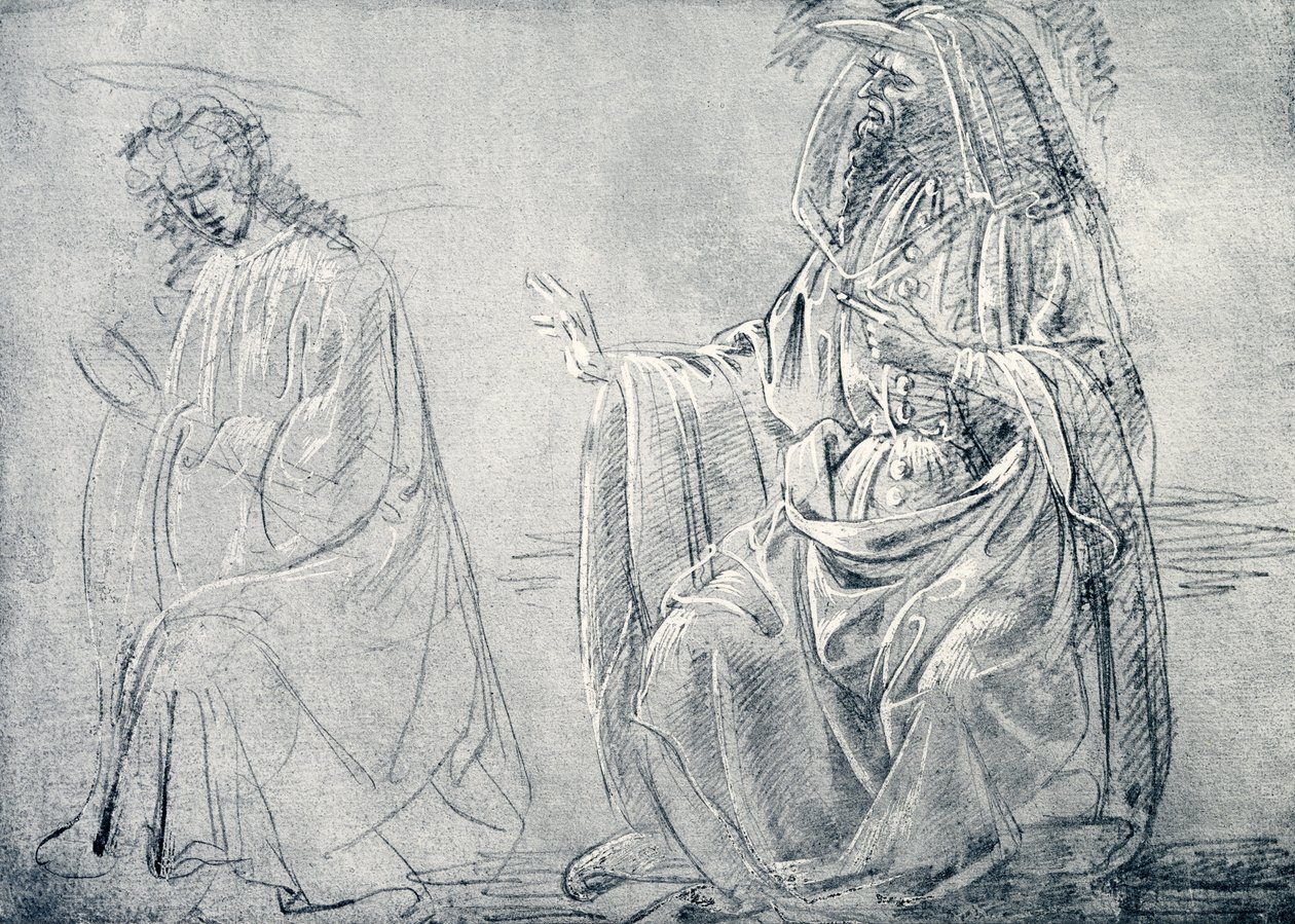 Obrázek Studie od Domenico school of Ghirlandaio