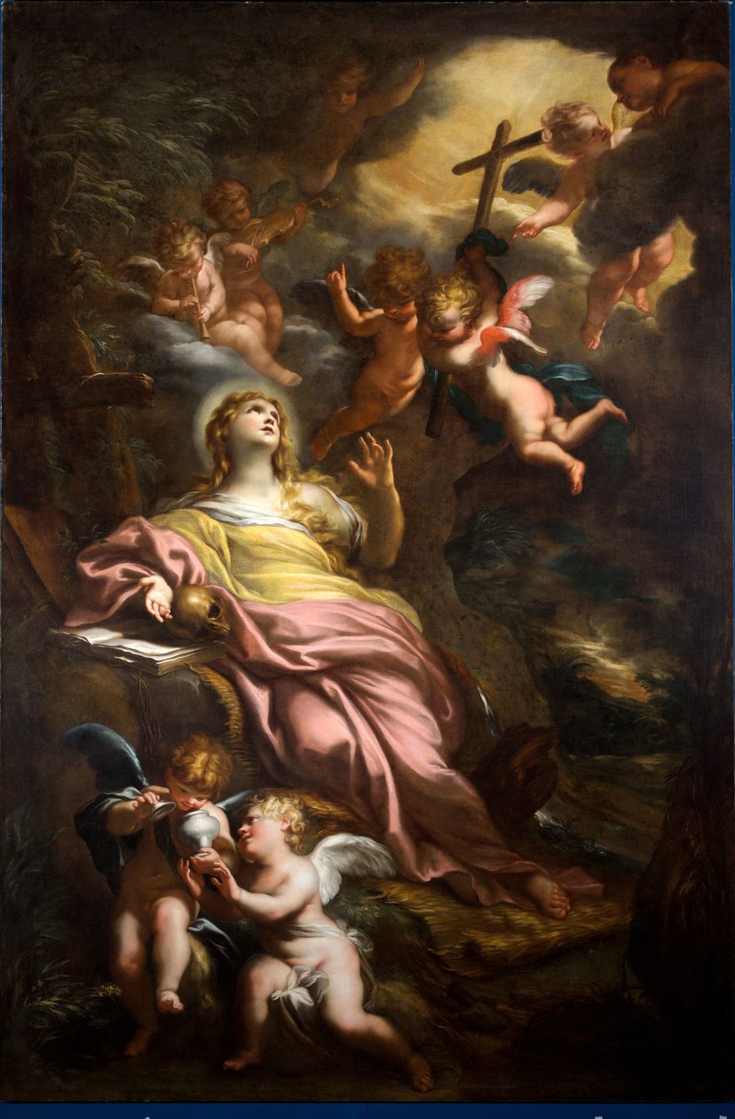 Svatá Máří Magdalena od Domenico the Elder Piola
