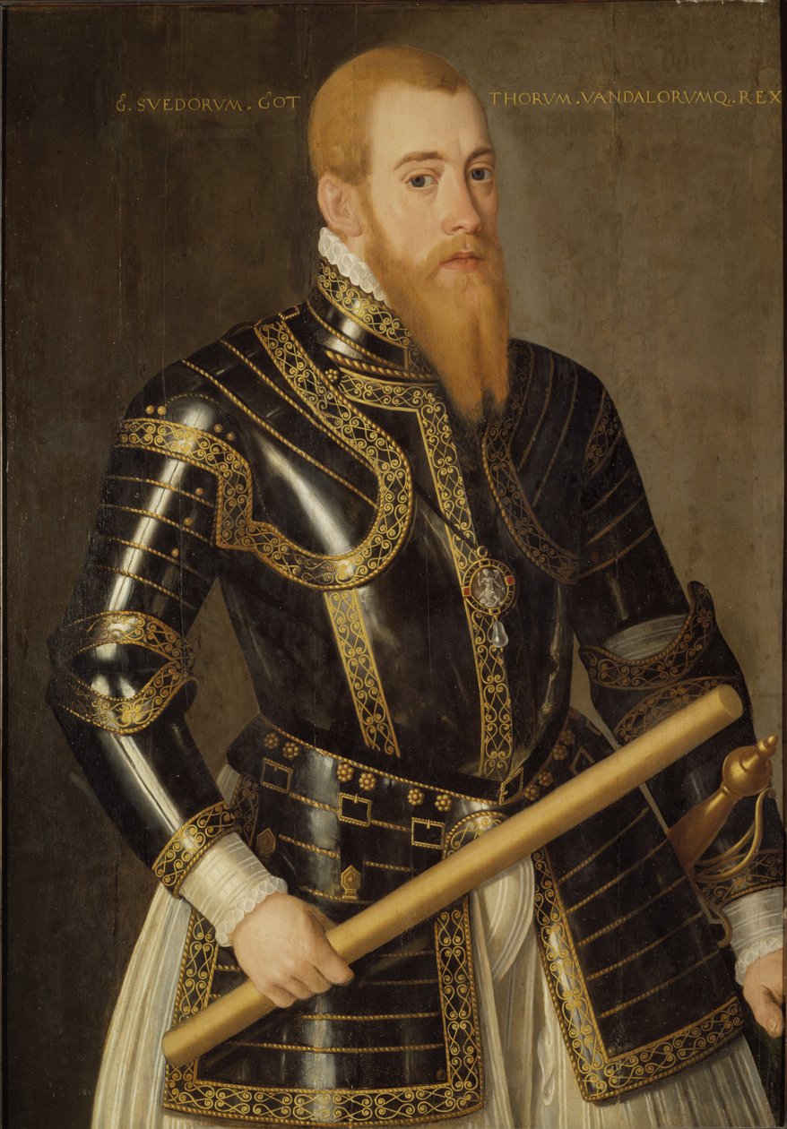 Eric XIV de Suede - Portrét švédského krále Erica XIV (1533-1577), Verwilt, Domenicus (aktivní 1544-1566). Olej na dřevě. Rozměr: 98 x 69 cm. Národní muzeum Stockholm od Domenicus Verwilt