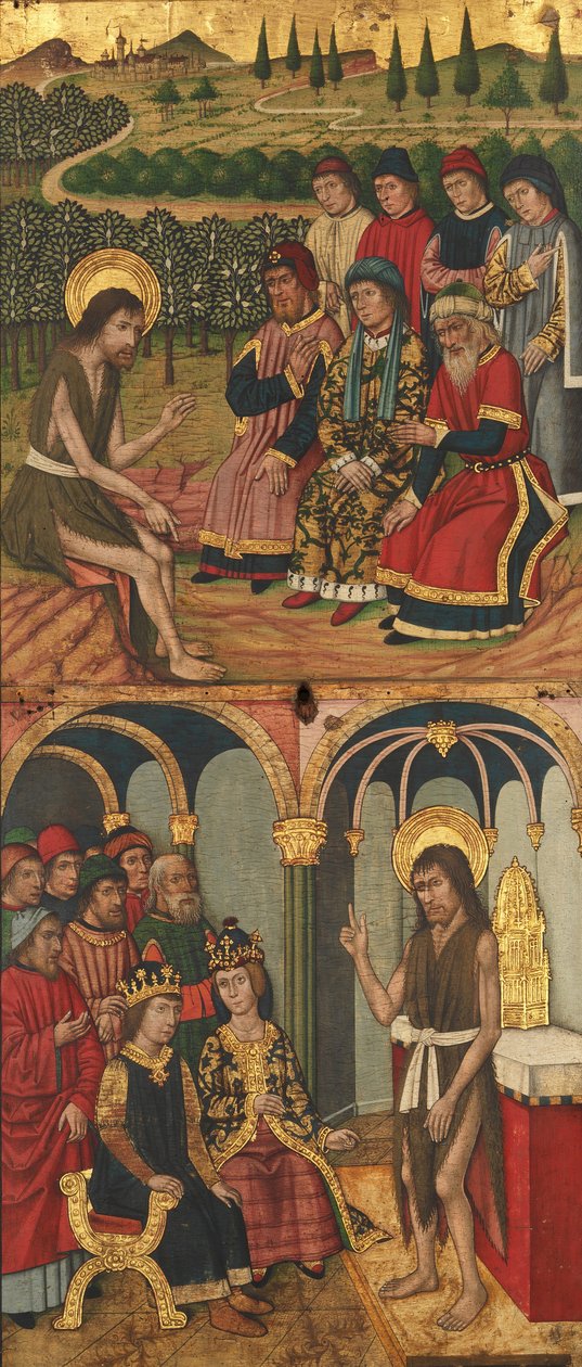 Panel svatého Jana Křtitele s výjevy z jeho života, 1464-1507. od Domingo Ram