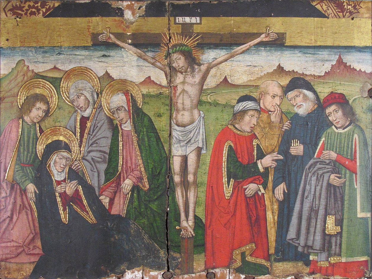 Panel s Ukřižováním z Retable, 15. století. od Domingo Ram