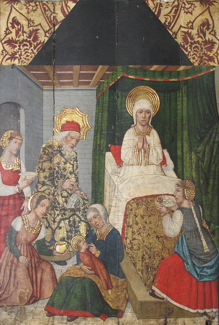 Panel s Narozením sv. Jana Křtitele z Retable, 15. století. od Domingo Ram