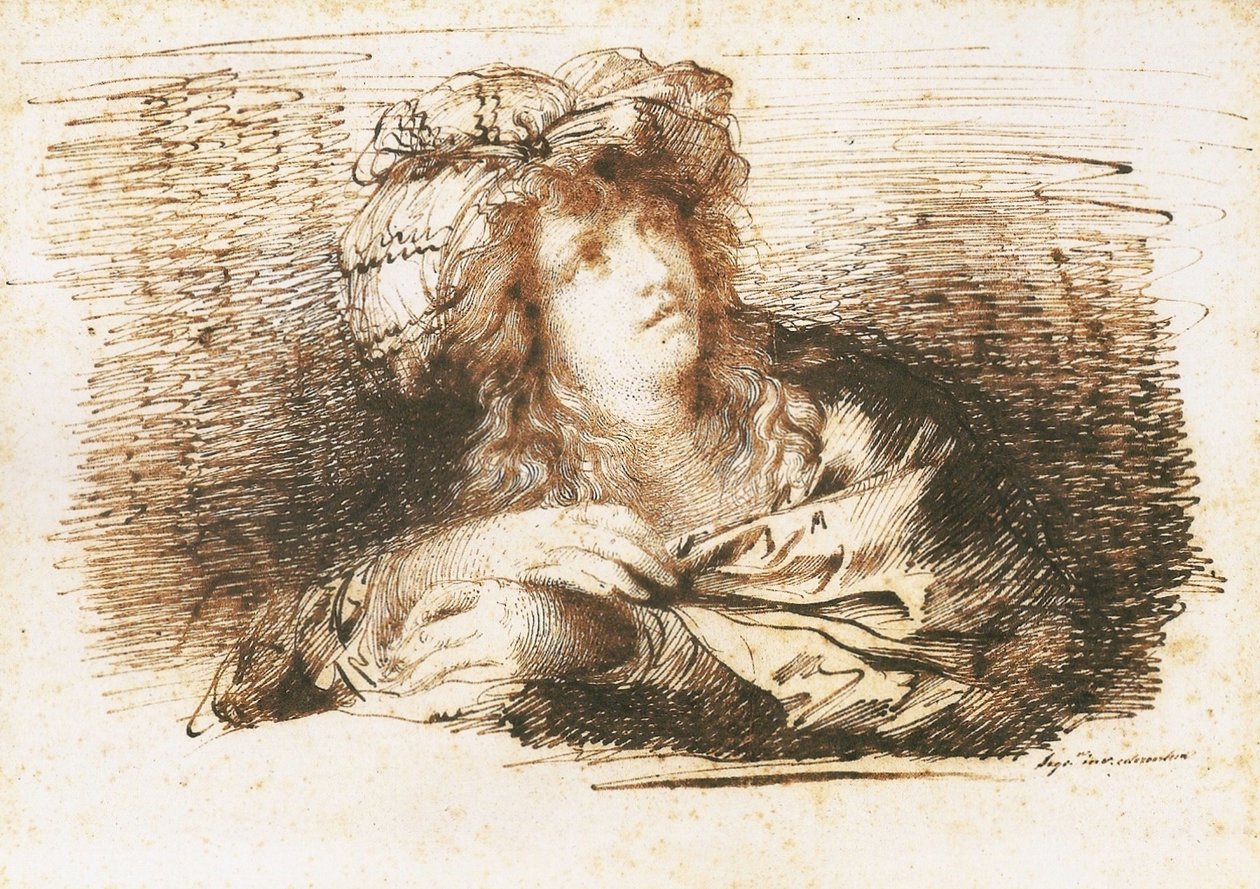Žena s turbanem od Domingos Antonio de Sequeira