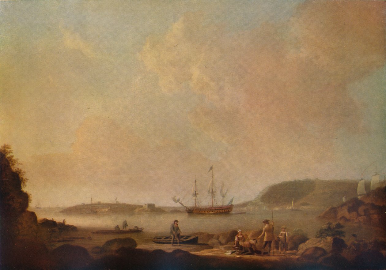 Drakes Island, Plymouth, 1773 od Dominic Serres