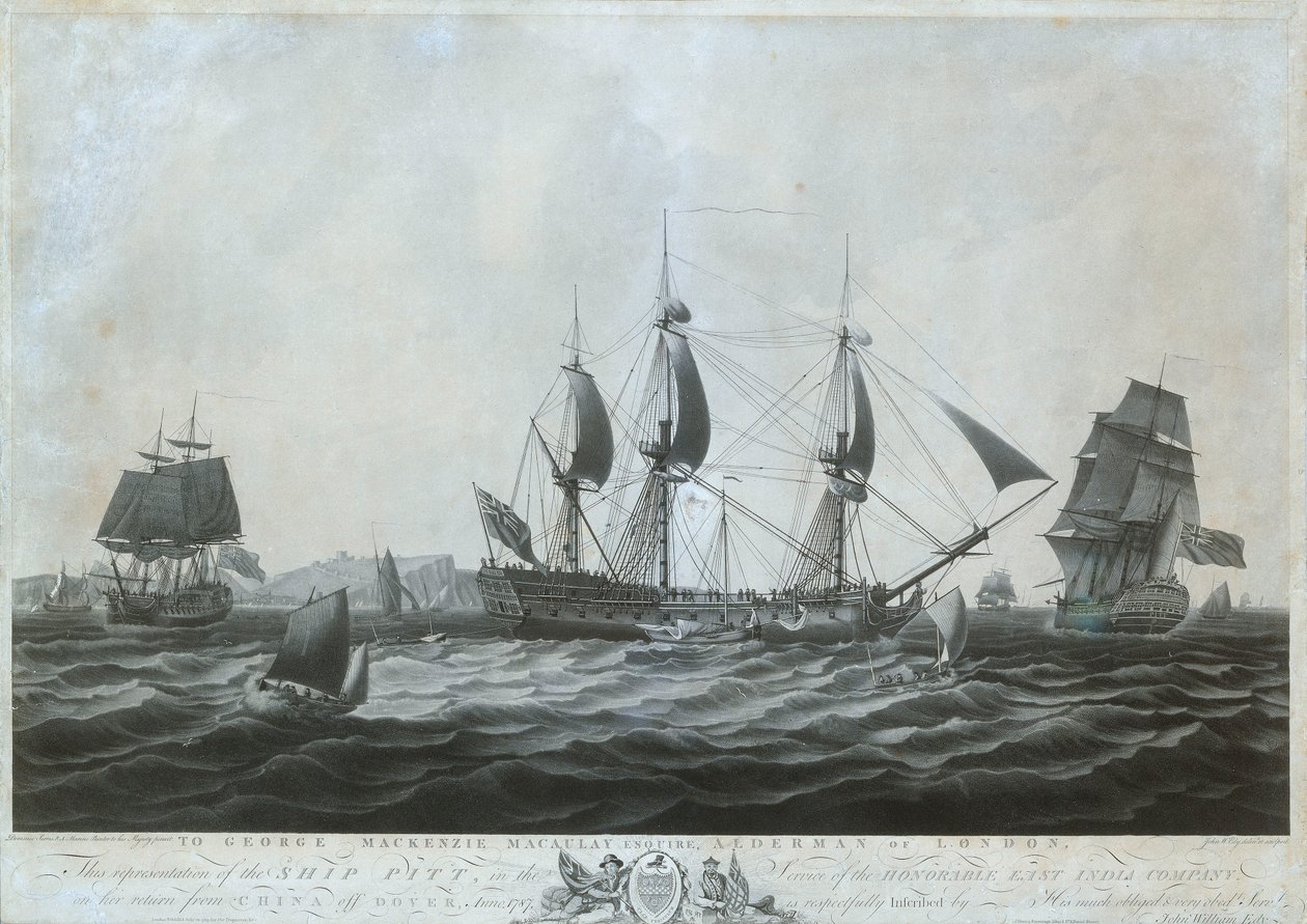 Pitt (asi 1787) u Doveru při návratu z Číny 1787 od Dominic Serres