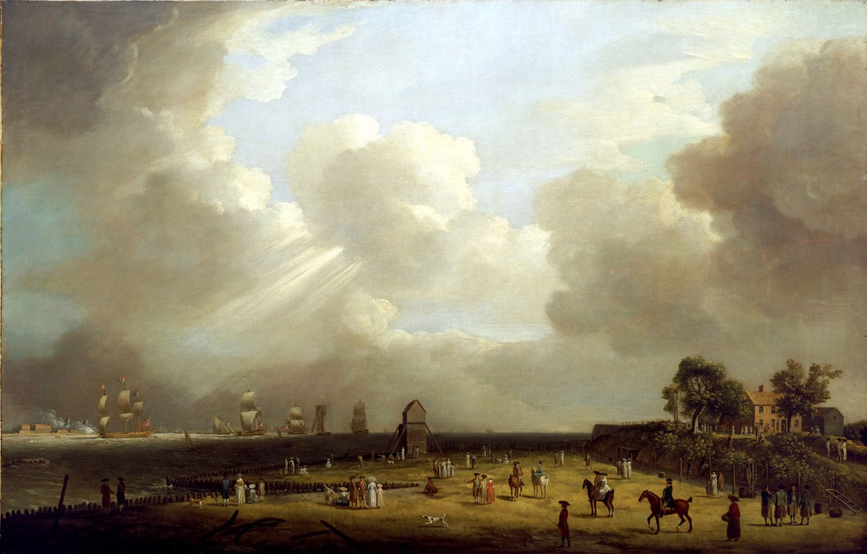 Příjezd princezny Charlotty (1766-1828) do Harwiche, září 1761. Olej na plátně od Dominic Serres
