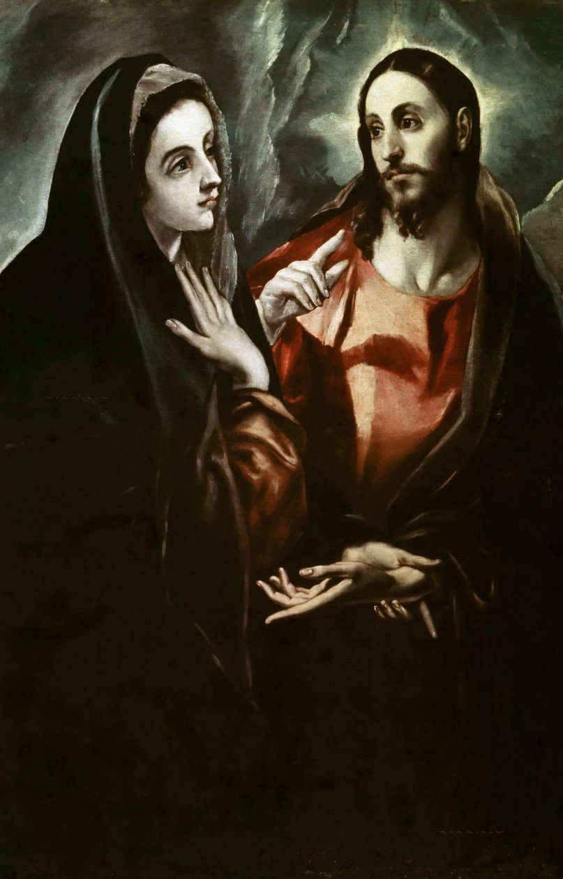 Kristus se rozloučil se svou Matkou, ca. 1600. od Dominico El Greco