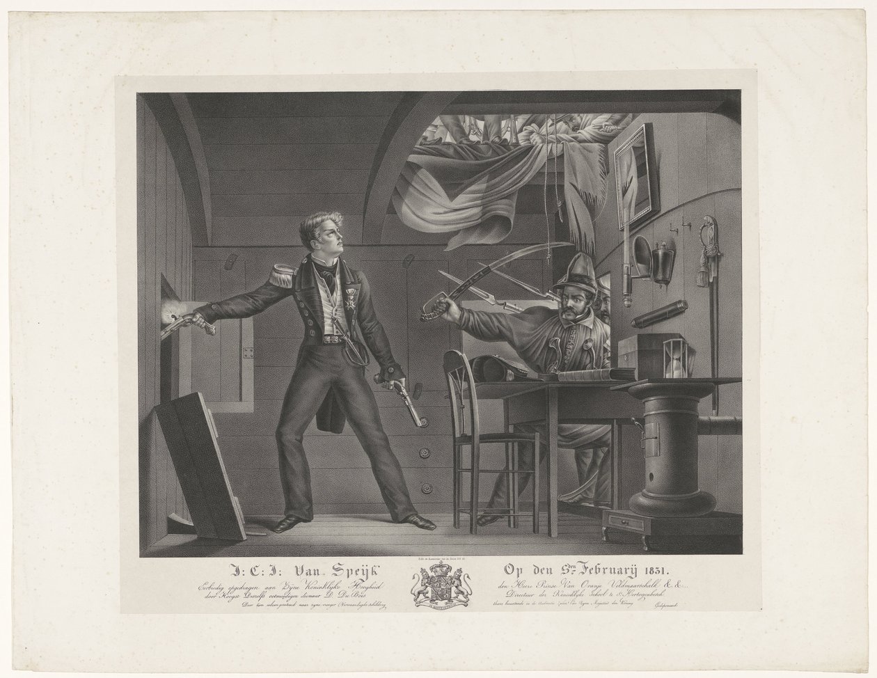 J:C:J: Van Speijk 5. února 1831 (název na objektu) od Dominicus Franciscus du Bois