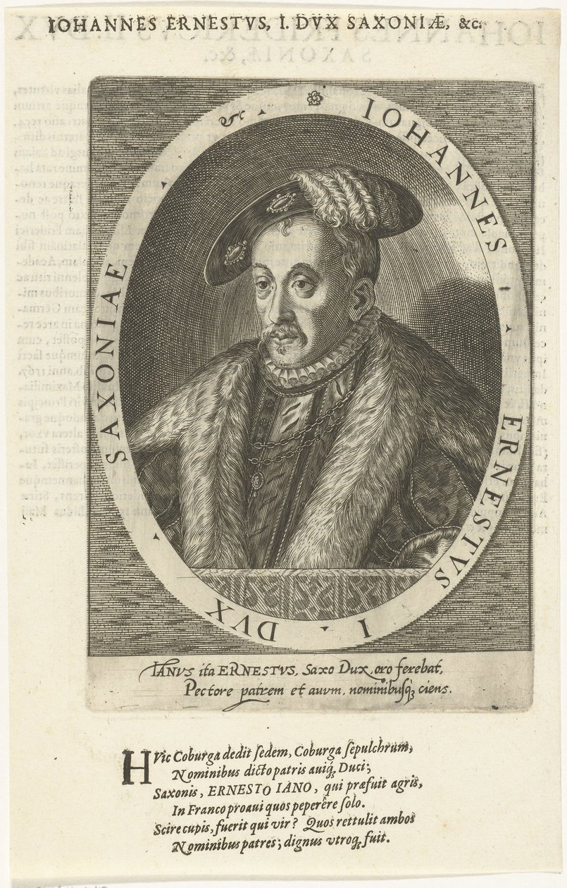 John Ernest 1521-1553, vévoda Saxe-Coburg, 1601 od Dominicus or Custodis Custos