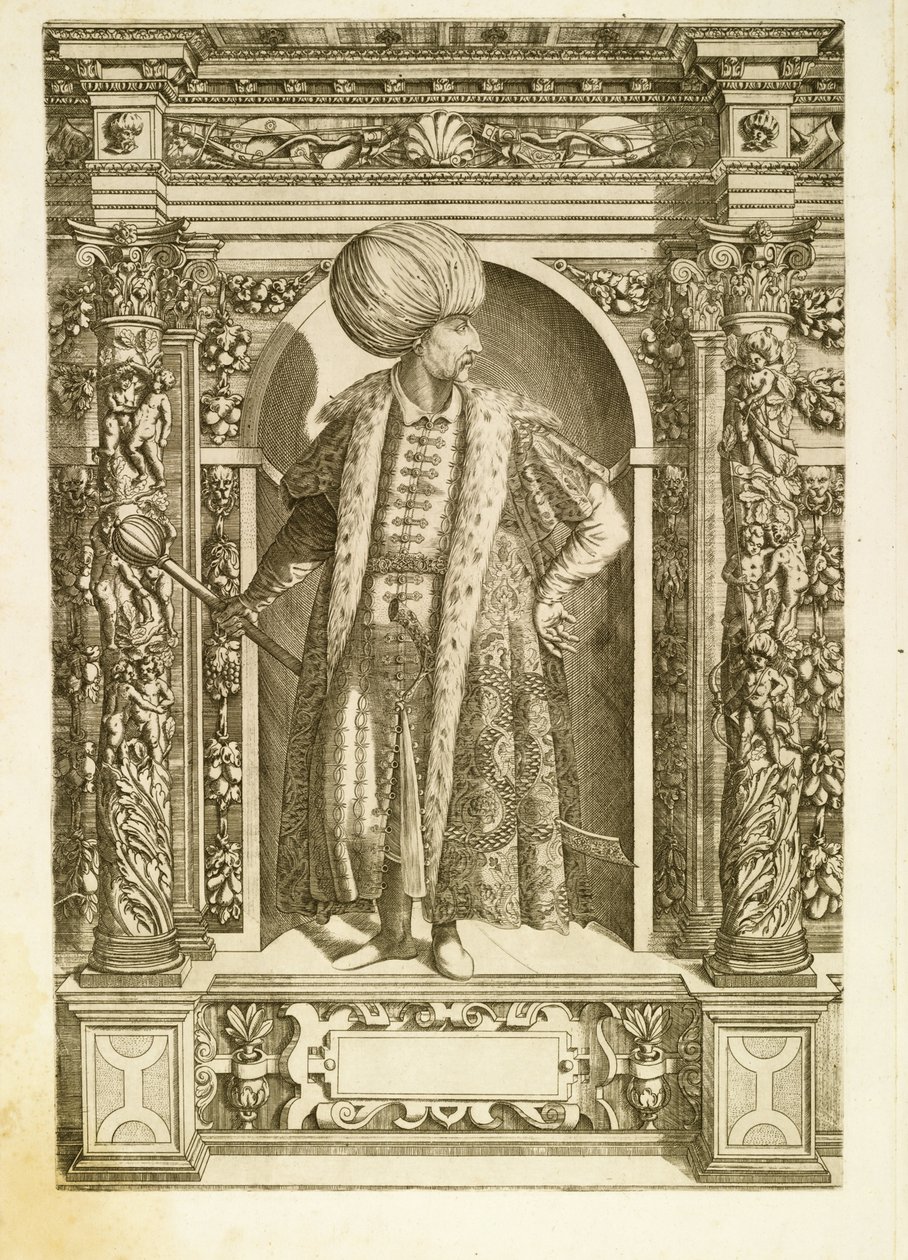 Sultan Suleiman I. Velkolepý, 1601 od Dominicus or Custodis Custos