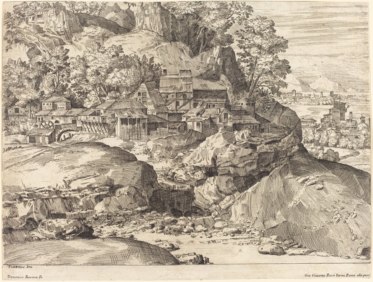 Krajina s mlýnem, c. 1650. od Dominique Barriere