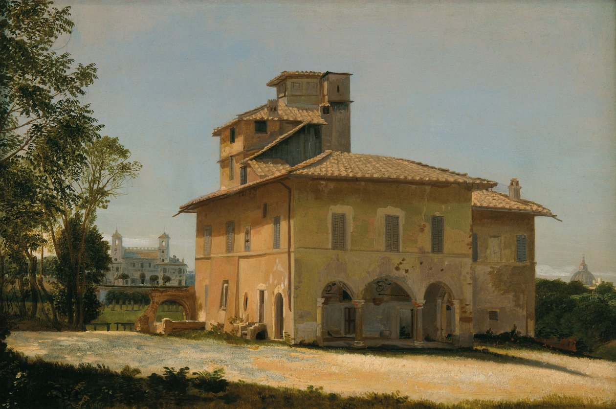 Rafaelova vila v Římě, asi 1837-40 (olej na papíře na plátně) od Dominique Louis Papety