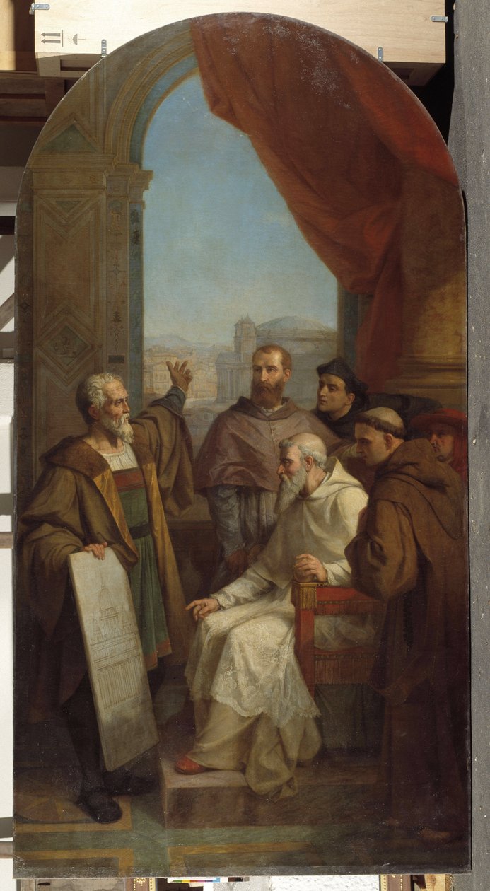 Architektura: italský malíř a sochař Michelangelo Buonarroti známý jako Michelangelo (Michelangelo nebo Michelangelo od Dominique Magaud