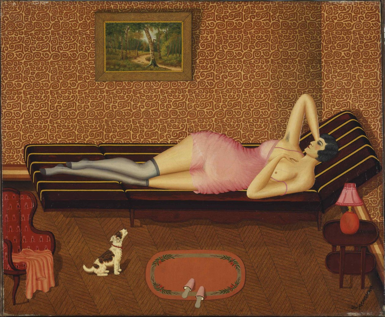 Letní siesta ležící žena, 1933. od Dominique Peyronnet