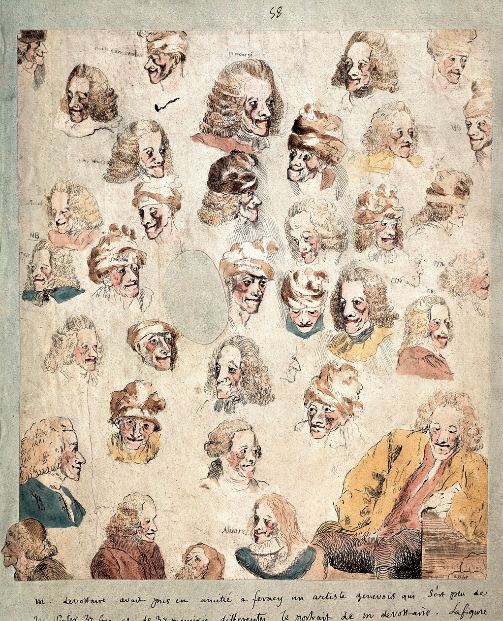 Differents vysílá 30 tetes de Voltaire od Dominique Vivant Denon