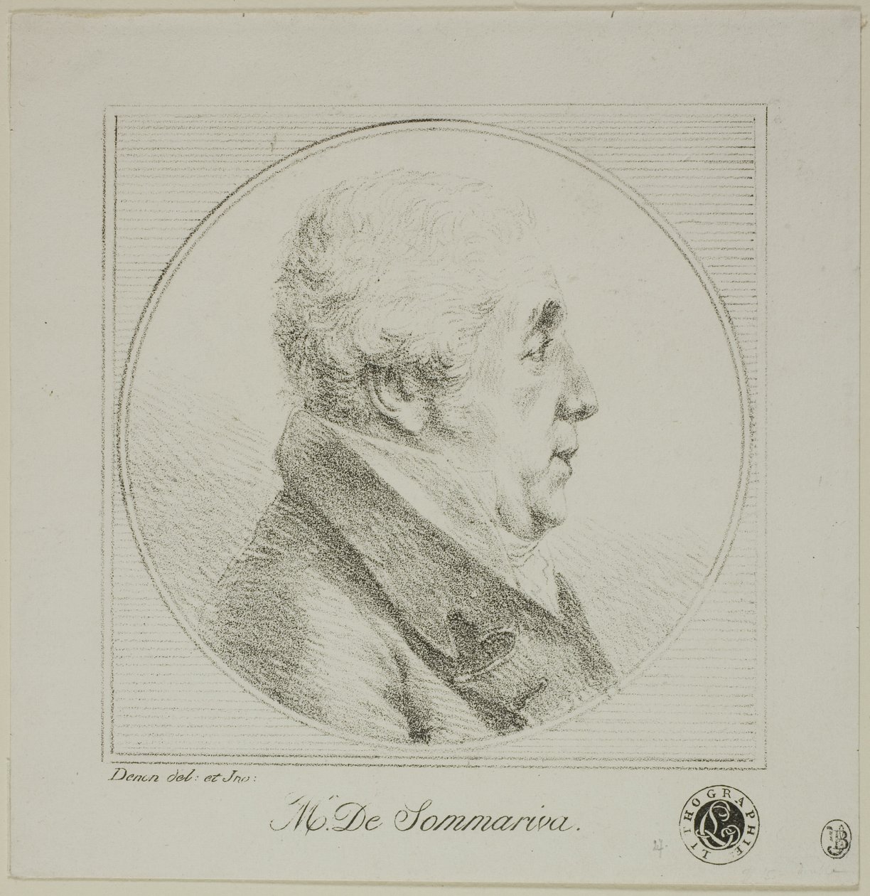 Profil Portrét pana de Sommariva od Dominique Vivant Denon