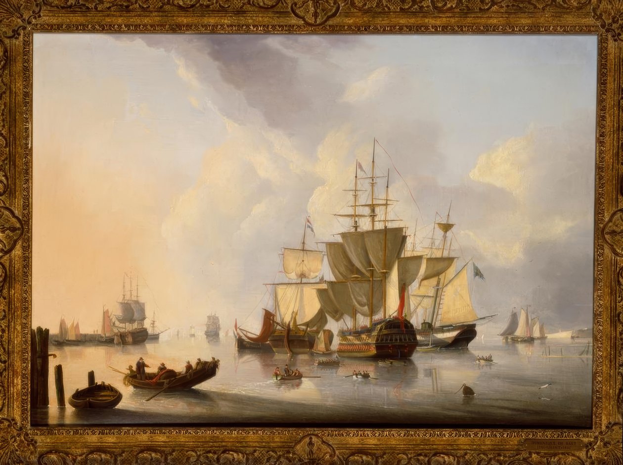Anglický dvoupatrový / obraz, 1829, v. D. de Bast od Dominique de Bast