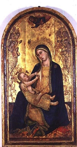 Madonna a dítě (tempera na panelu) od Don Silvestro dei Gherarducci