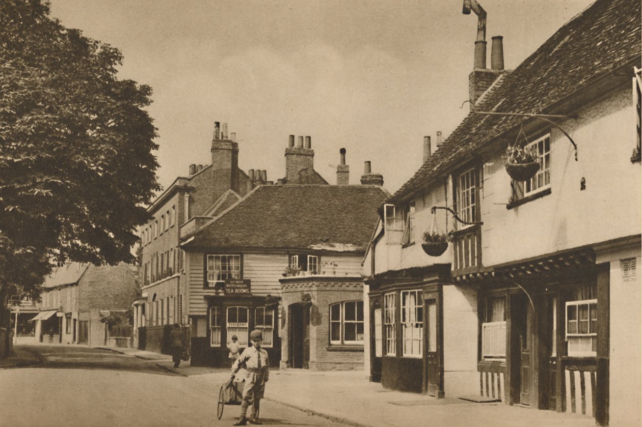 Church Street, Chiswick, s tím, co bývalo Burlington Arms, c1935. od Donald McLeish