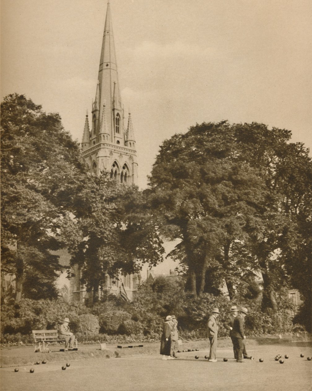 Stoke Newington v Summer-Time: The Bowling Green v Clissold Park, c1935. od Donald McLeish