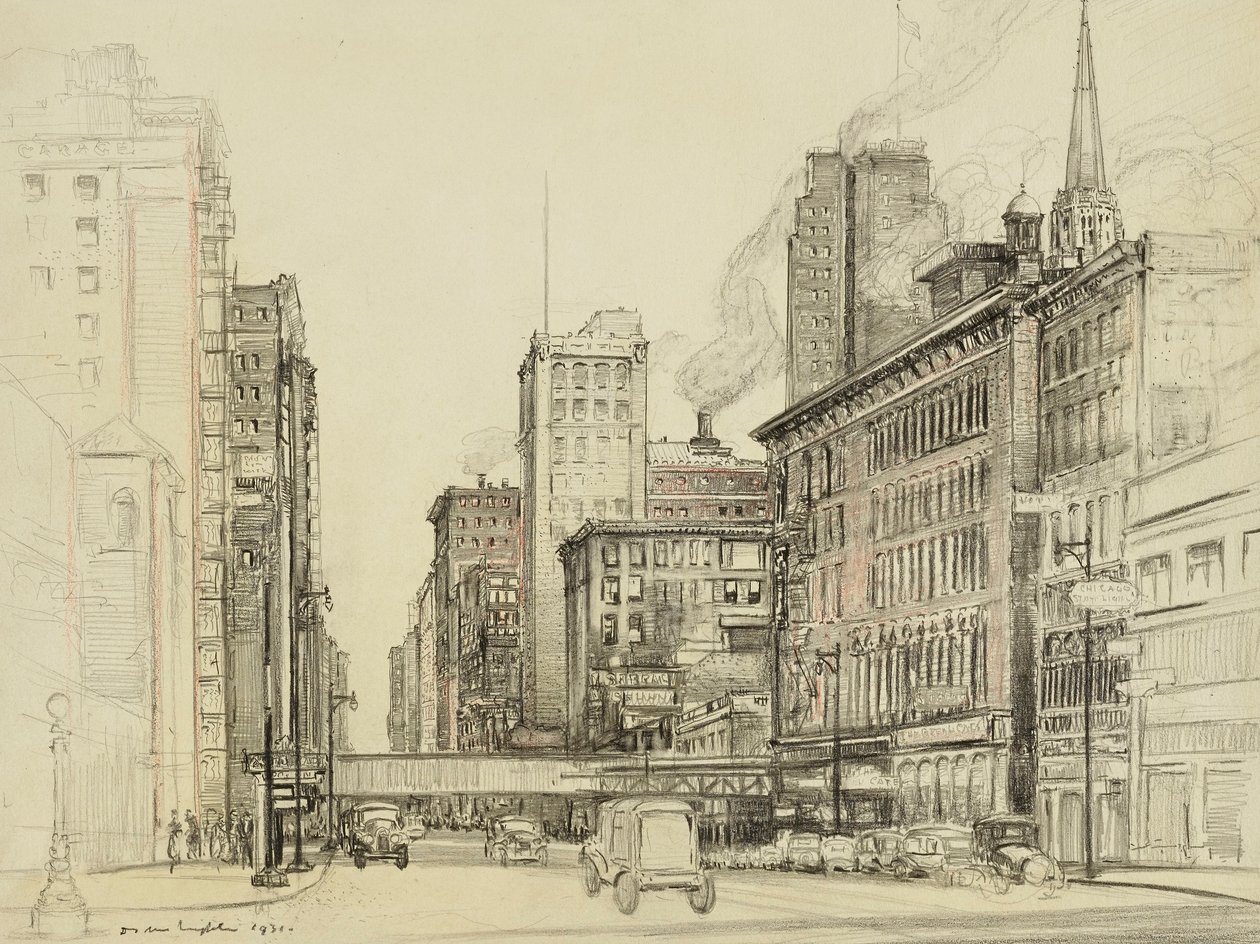 Chicago, North Dearborn Street od Donald Shaw MacLaughlan