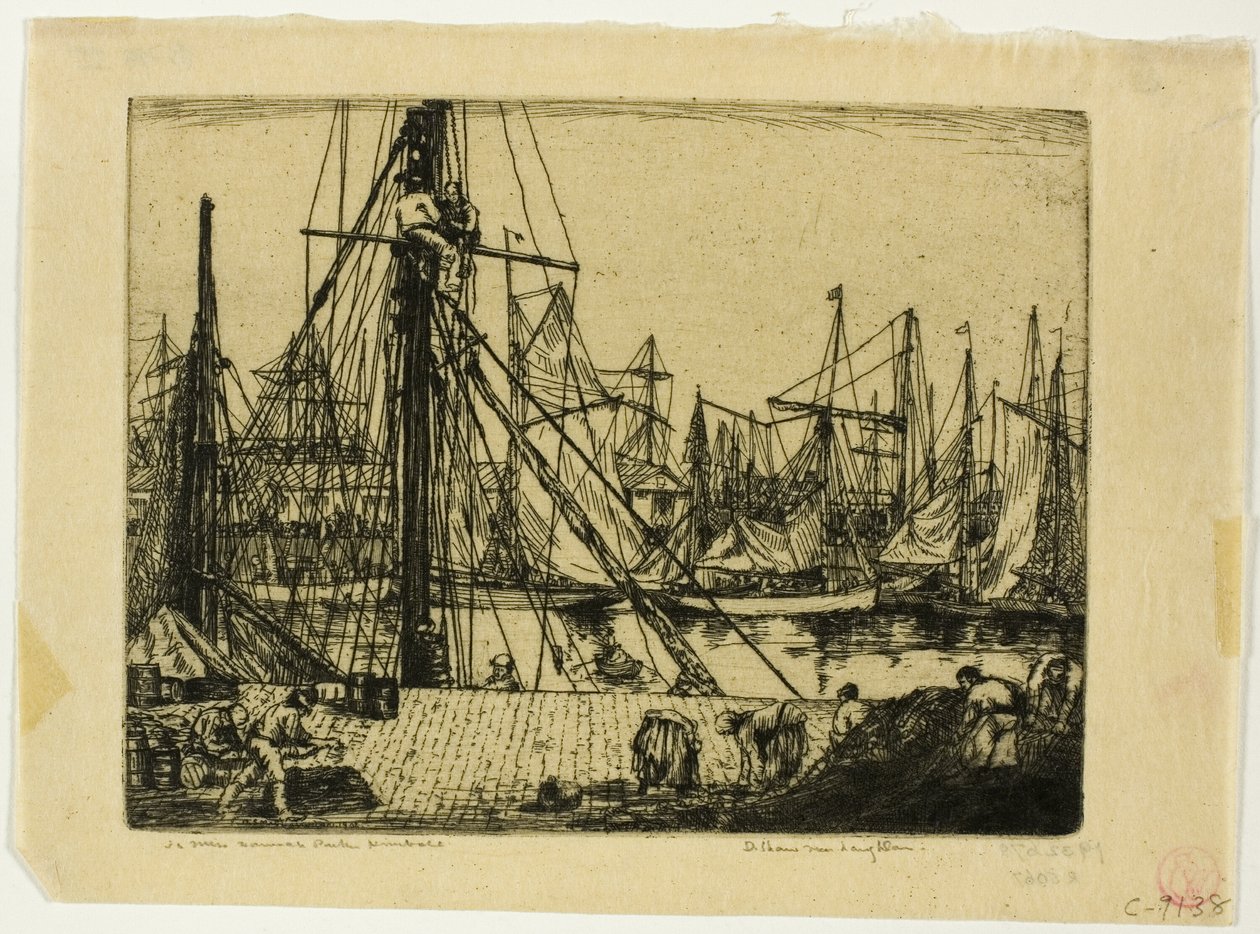 Rybářské lodě, Boulogne-sur-Mer od Donald Shaw MacLaughlan