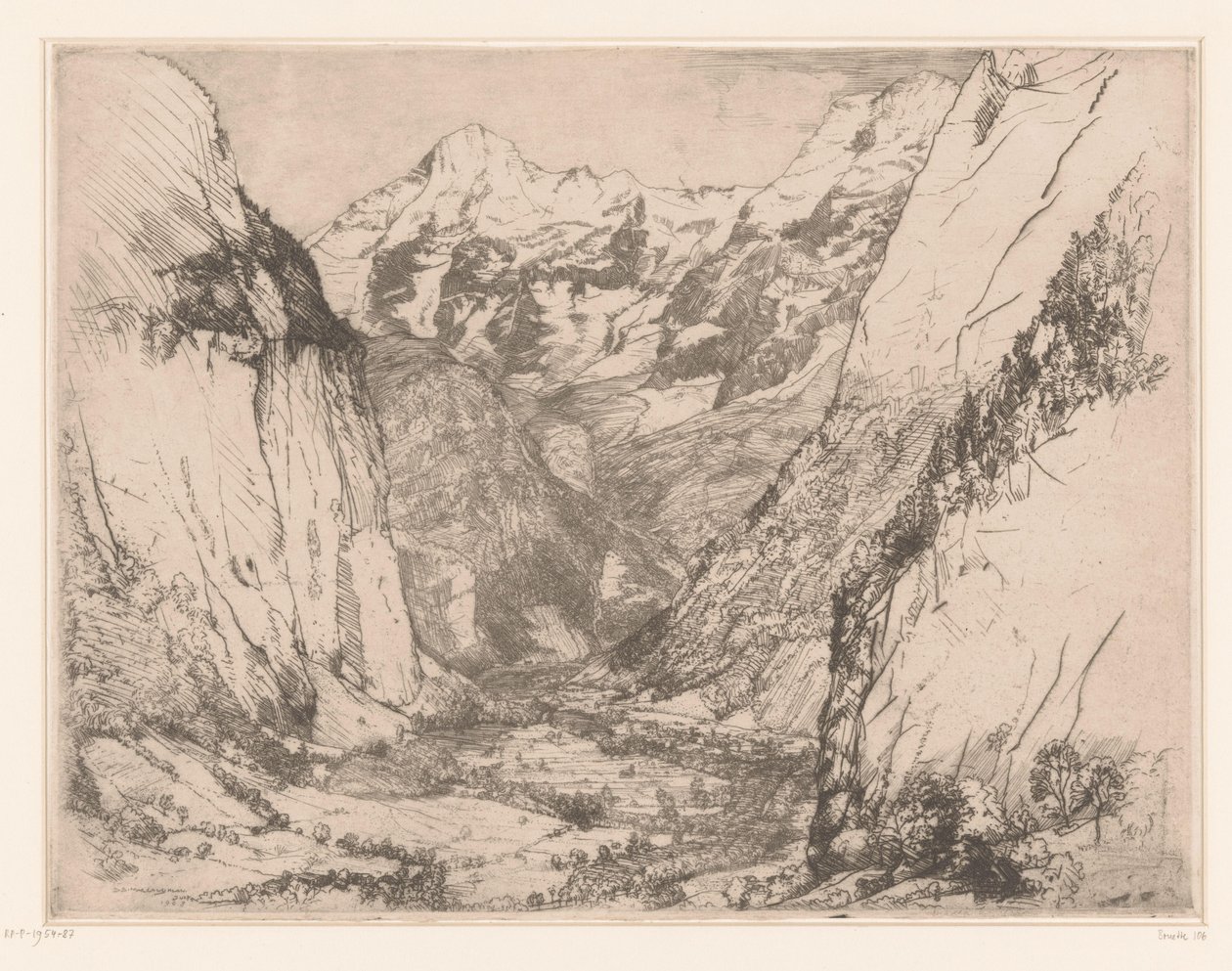 Údolí Lauterbrunnen Lauterbrunnen od Donald Shaw MacLaughlan