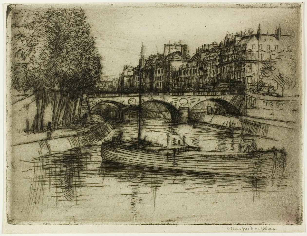 Pont St. Michel, Paříž od Donald Shaw MacLaughlan