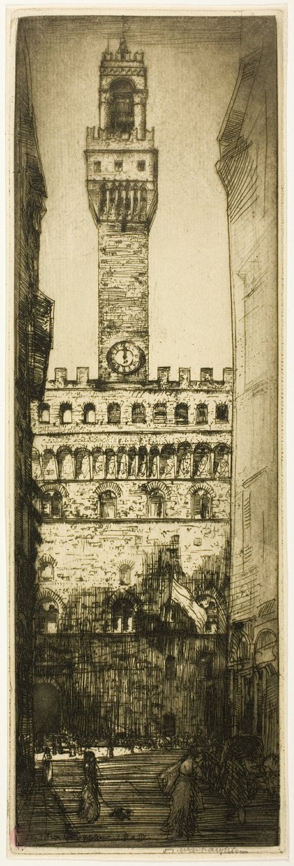 Palazzo Vecchio, Florencie od Donald Shaw MacLaughlan