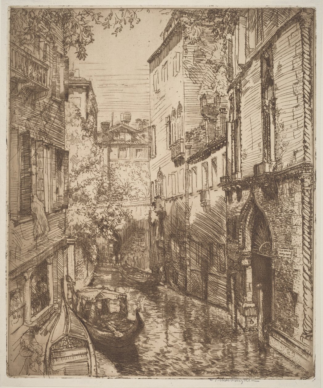 Rio delle Verona, Benátky od Donald Shaw MacLaughlan