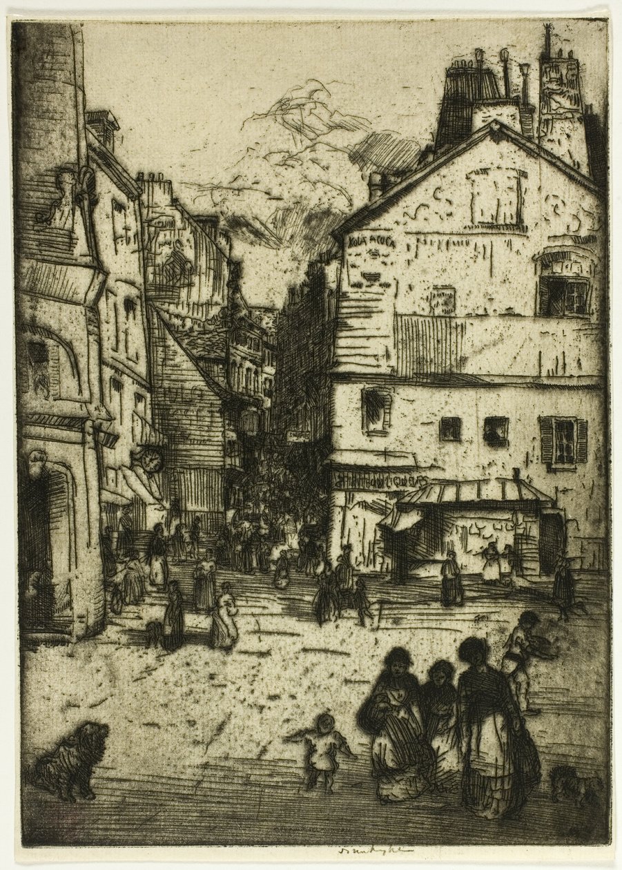 Rue Mouffetard, Paříž od Donald Shaw MacLaughlan