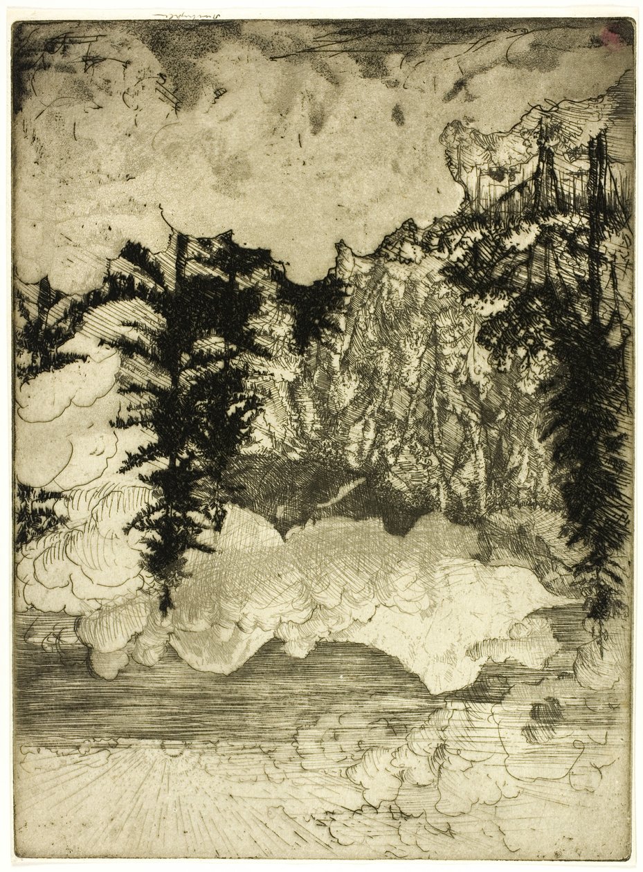 The Two Pines, Švýcarsko od Donald Shaw MacLaughlan