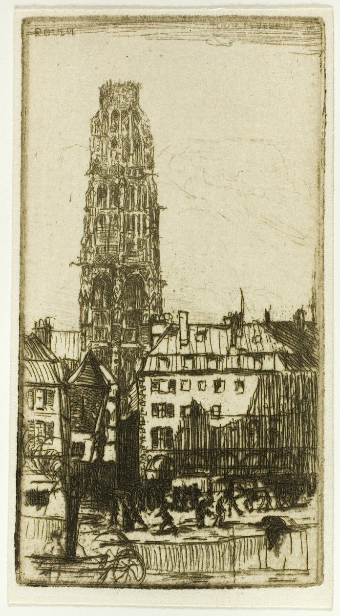 Máslová věž, Rouen od Donald Shaw MacLaughlan