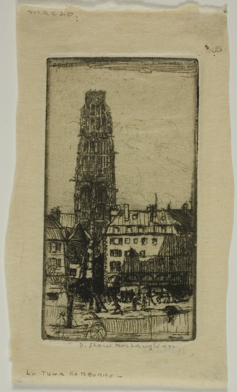 Máslová věž, Rouen od Donald Shaw MacLaughlan