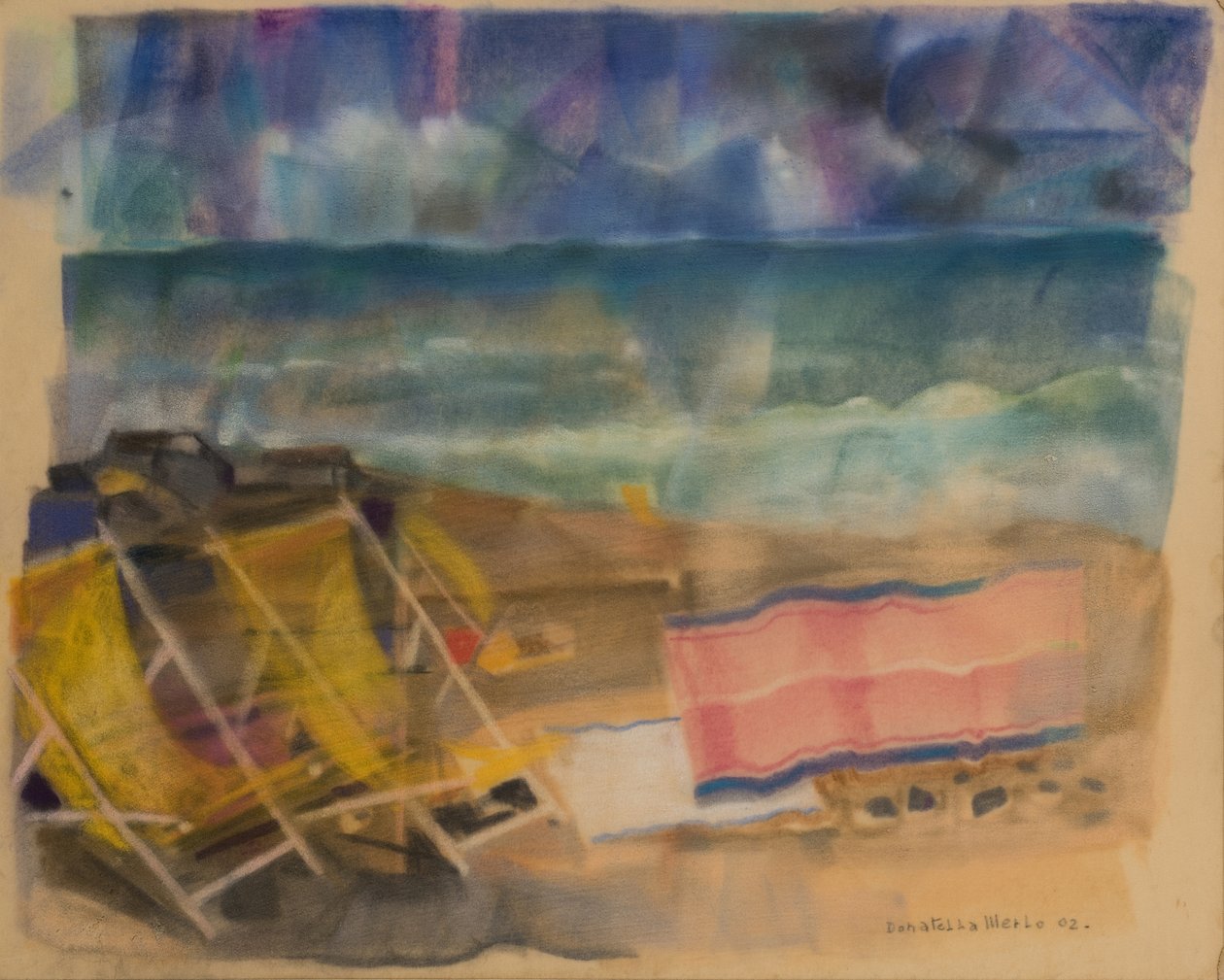 Brzy se blíží bouřka, 2002 (pastel na sametovém papíře) od Donatella Merlo