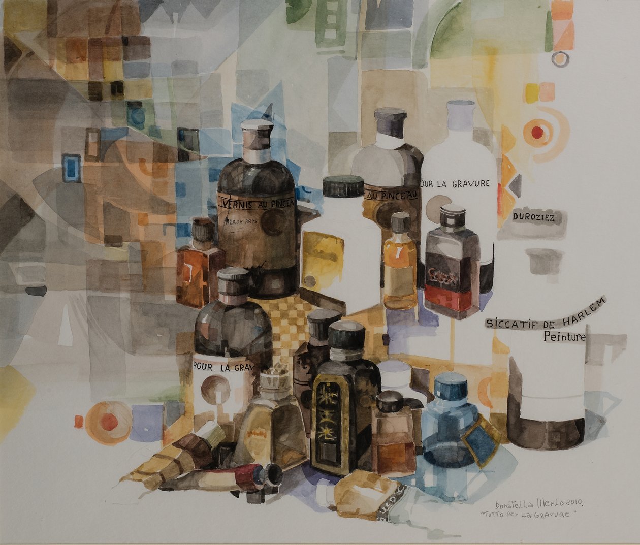 Vše pro hlubotisk, 2010 (akvarel na papíře) od Donatella Merlo