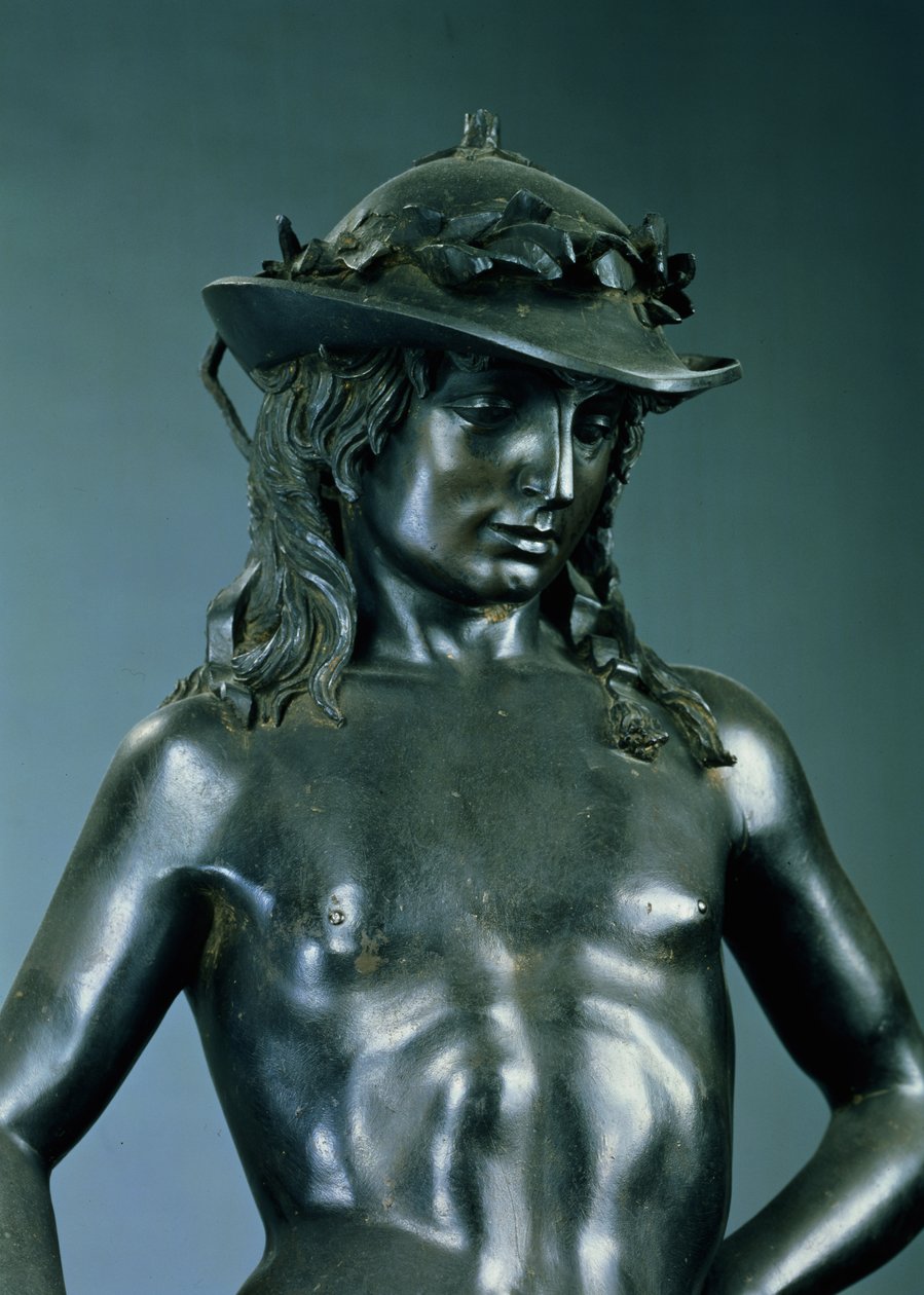 David, detail, cca 1440 bronzový detail z roku 119169 od Donatello