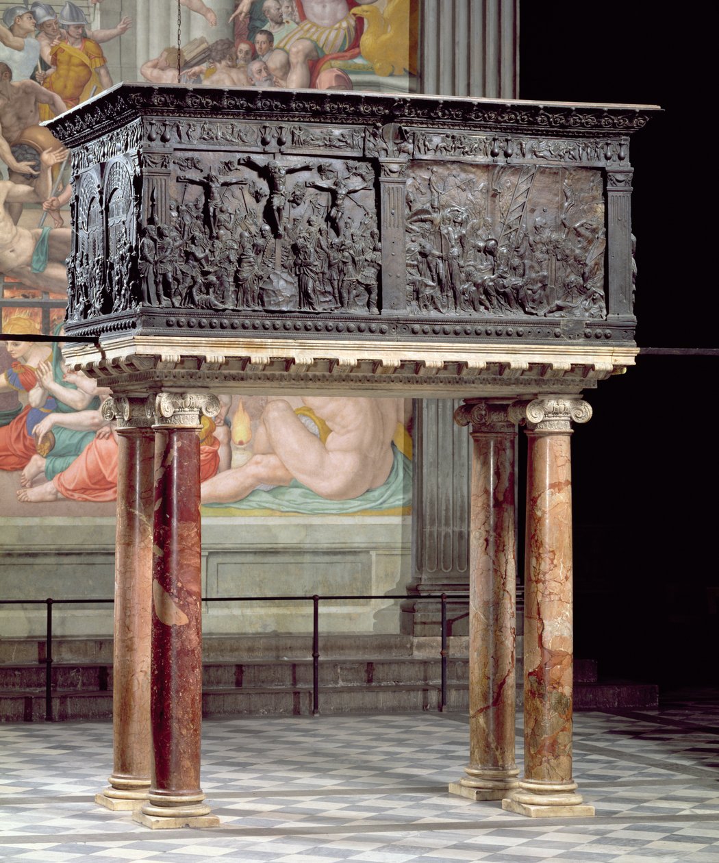 Kazatelna z jižní strany lodi, 1460 (bronz) od Donatello