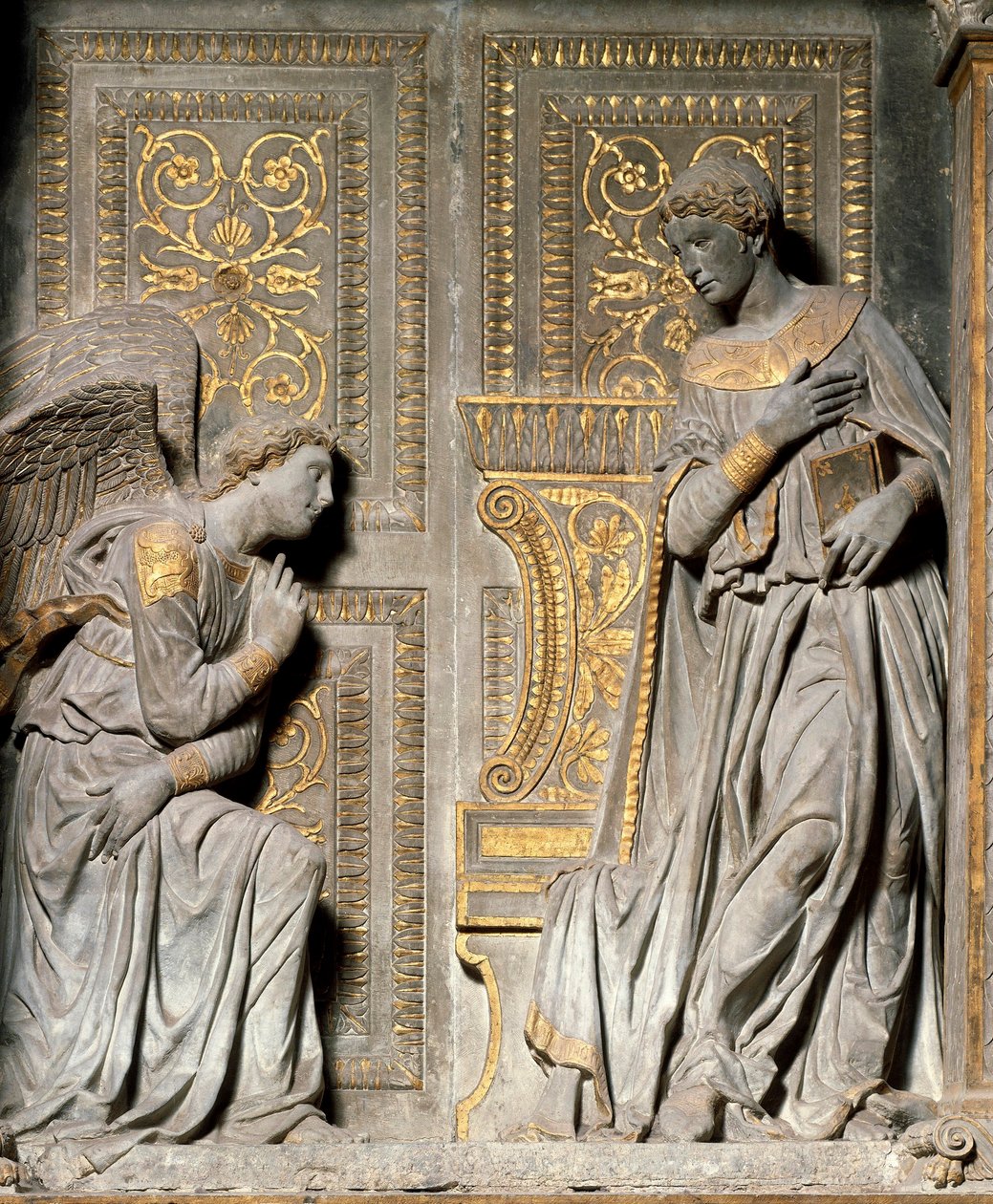 Zvěstování Vysoký reliéf Donato de Bardi dit Donatello (asi 1386-1466) 1435 Kostel Santa Croce. Florencie od Donatello