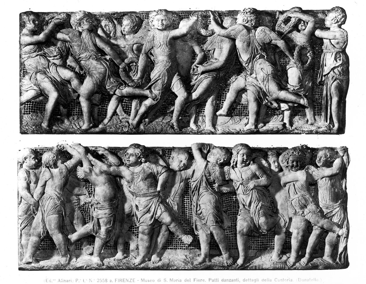Tančící panel Putti, z Cantoria, pěvecké galerie Duomo (mramor) od Donatello