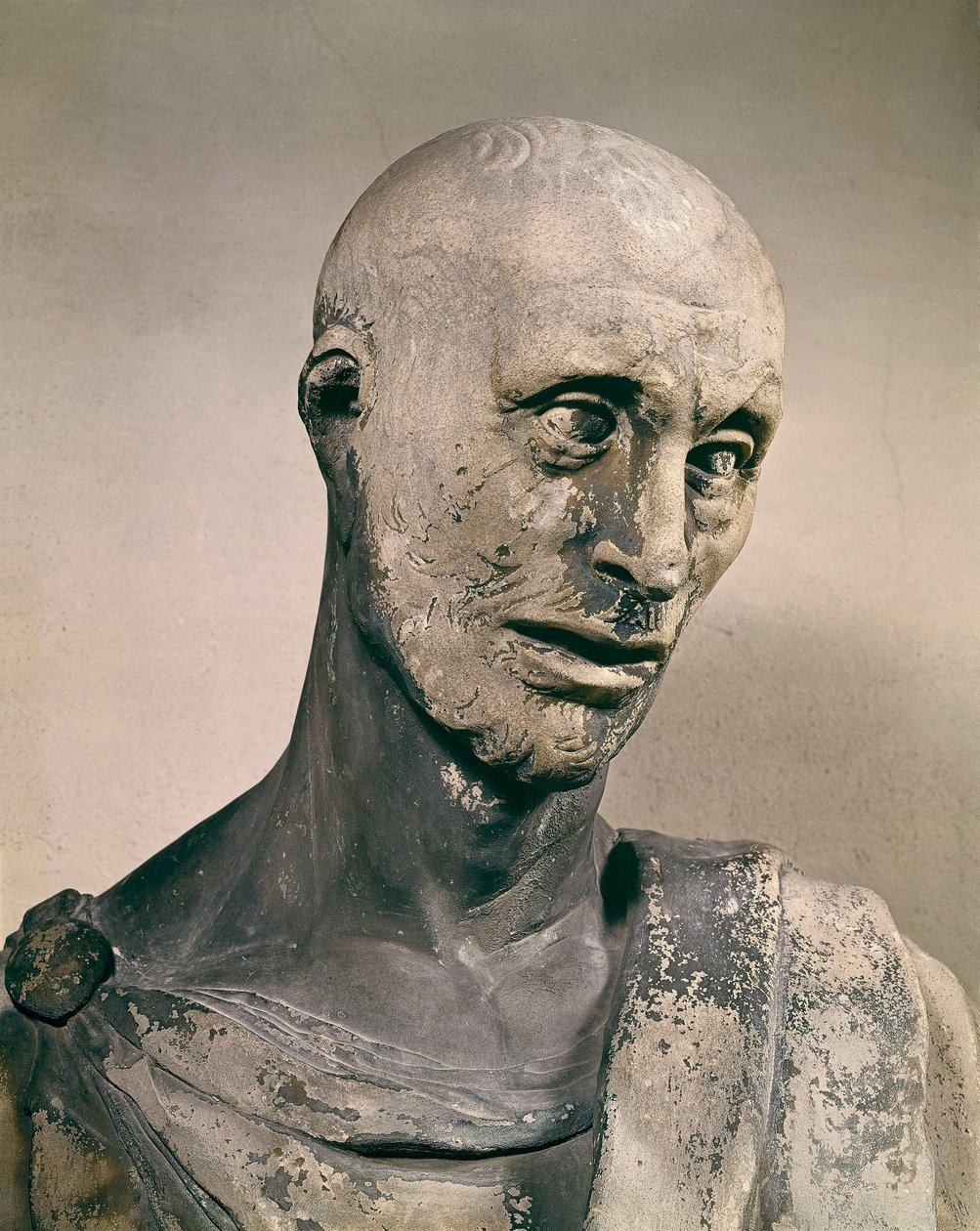""Le prophete Habacuc (Habaquq, Habakuk, Habakuk, Abakouk, Havakuk)"" Socha v mramoru Donato de Betto Bardi dit Donatello (1386-1466) 1427-1436 Florencie, Museo dell