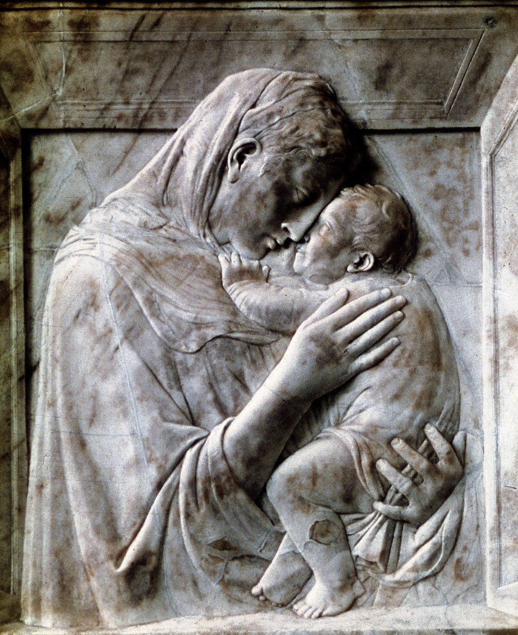 Piazzi Madonna, Panna a dítě, 1420-1430 od Donatello
